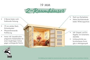 KONIFERA Gartenhaus "Mittelsdorf 1" naturbelassen, BxT: 428x238 cm, aus hochwertiger nordischer Fichte