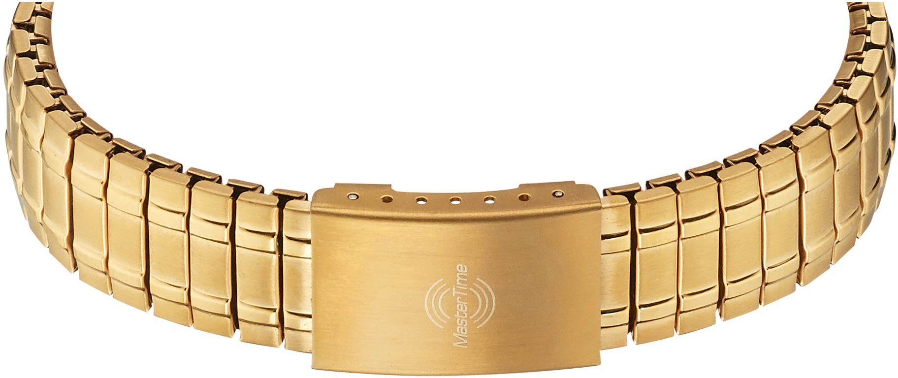 MASTER TIME Funkuhr Basic MTLA-10313-12M, Armbanduhr, Quarzuhr, Damen, Datum, Leuchtzeiger, Flexband, Zugband