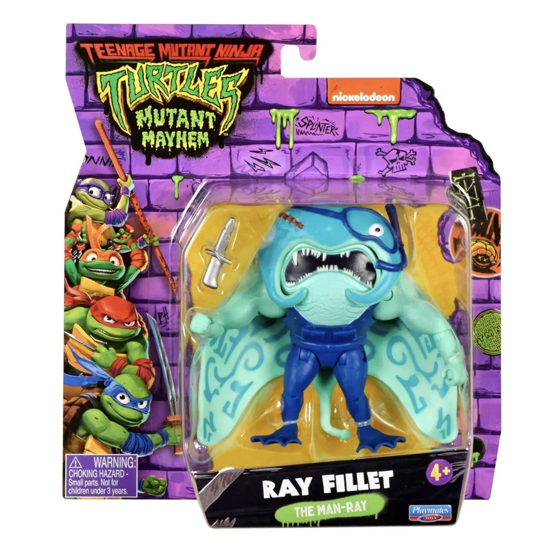 Playmates Toys Actionfigur Mutant Mayhem 10cm Figur, (inkl. Waffe im filmgetreuen Design)