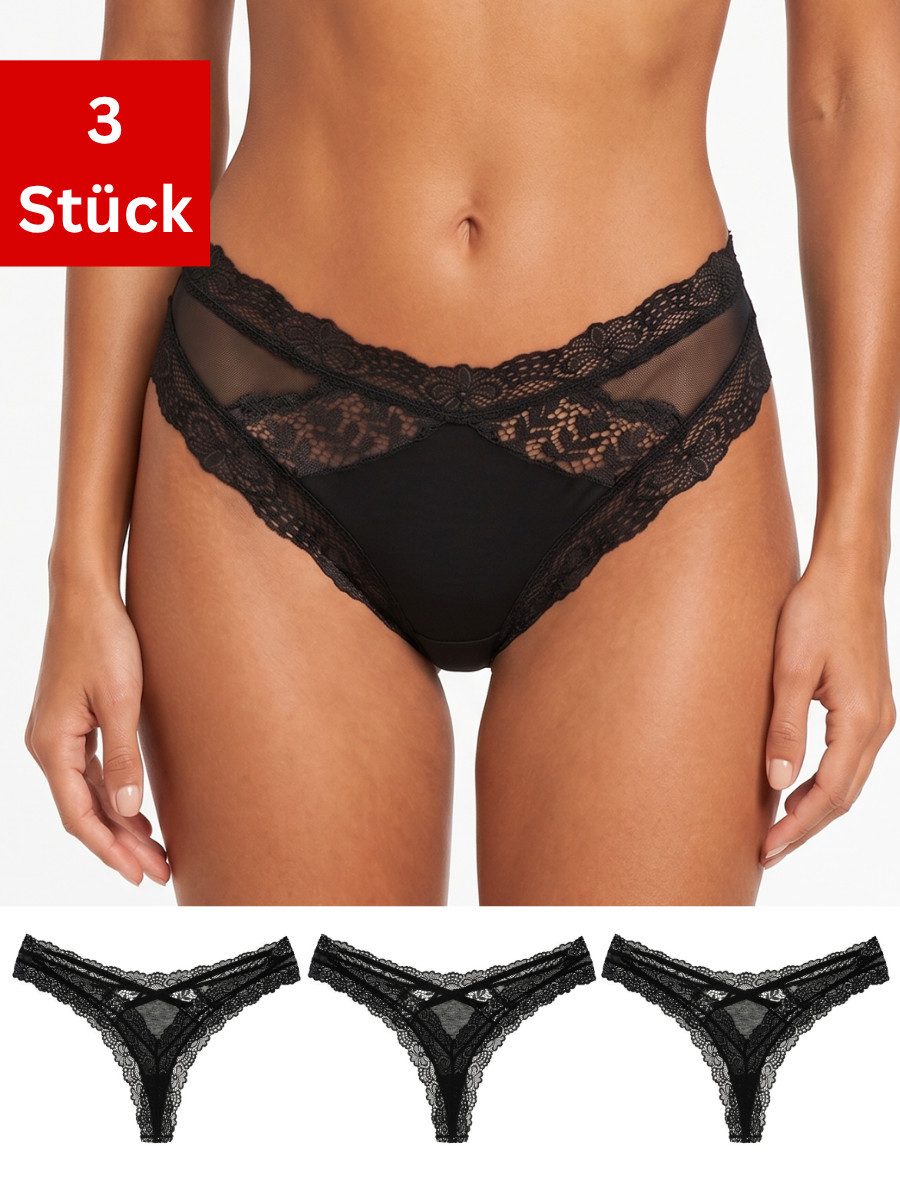 Tangaslip Sexy Damen-Slip – Unterwäsche und Dessous-Unterhose mit Spitze
