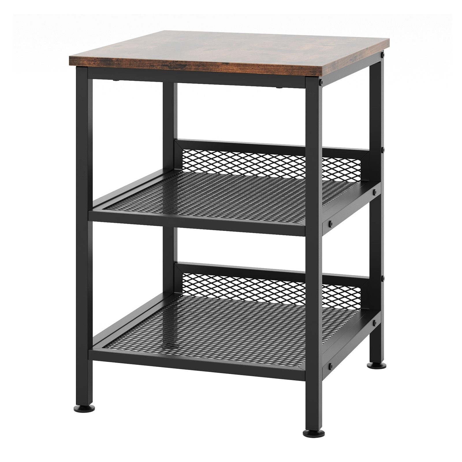 KOMFOTTEU Beistelltisch, Nachttisch mit 3 Ebenen, 40 x 40 x 54 cm günstig online kaufen