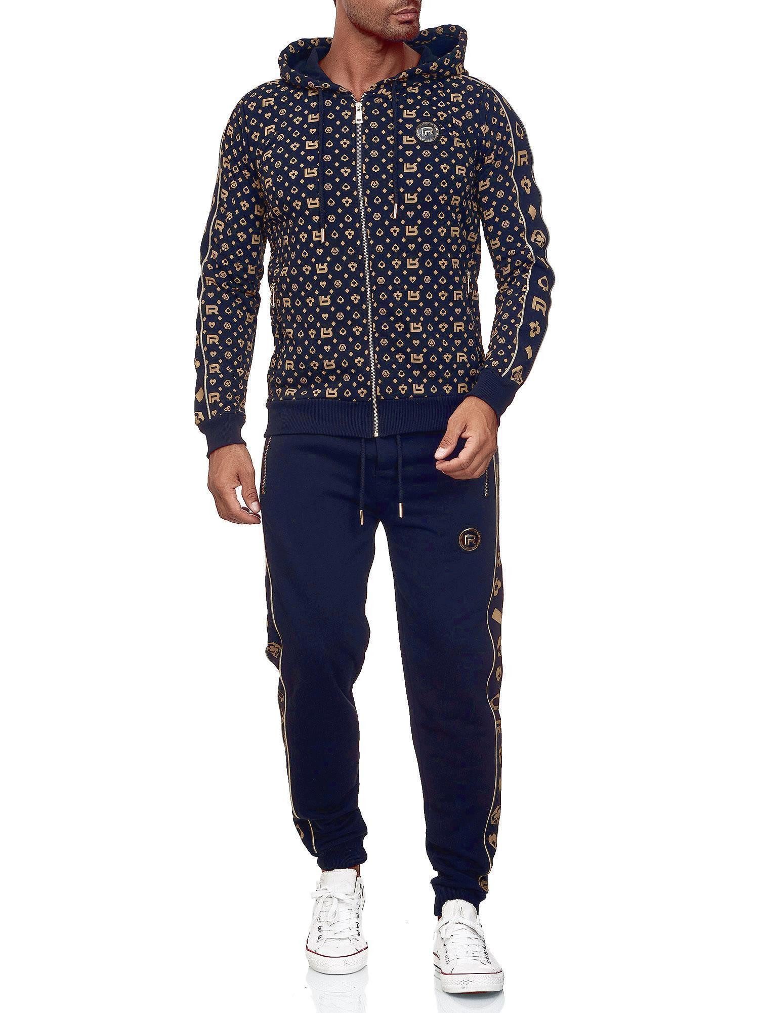RedBridge Jogginganzug Red Bridge Herren Jogginganzug Sweat Suit Set Jacke Hose (Set, 2-tlg)