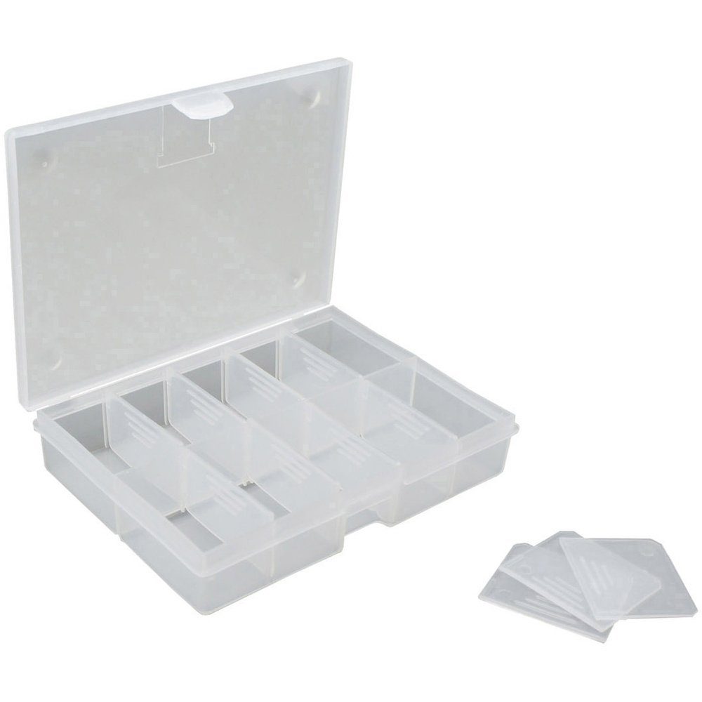 Sortimentskasten VISO Sortimentsbox (L x B x H) 130 x 100 x 30 mm Anzahl Fächer: 10