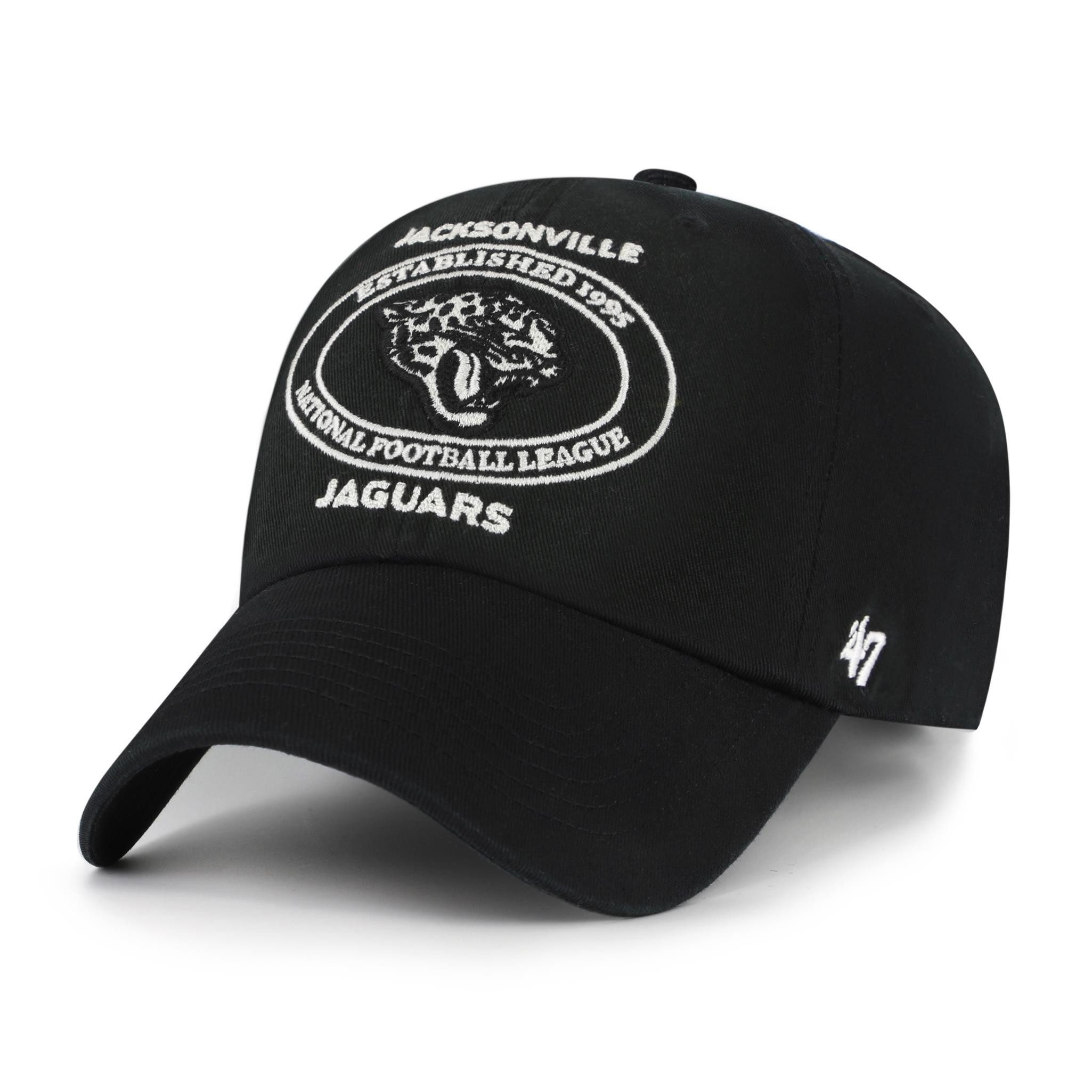 '47 Brand Baseball Cap '47 Brand NFL Cap Circle Tone '47 CLEAN UP Jacksonville Jaguars Black (Basecap, Basecap, Clean Up Cap) Used-Look (Garment Wash)