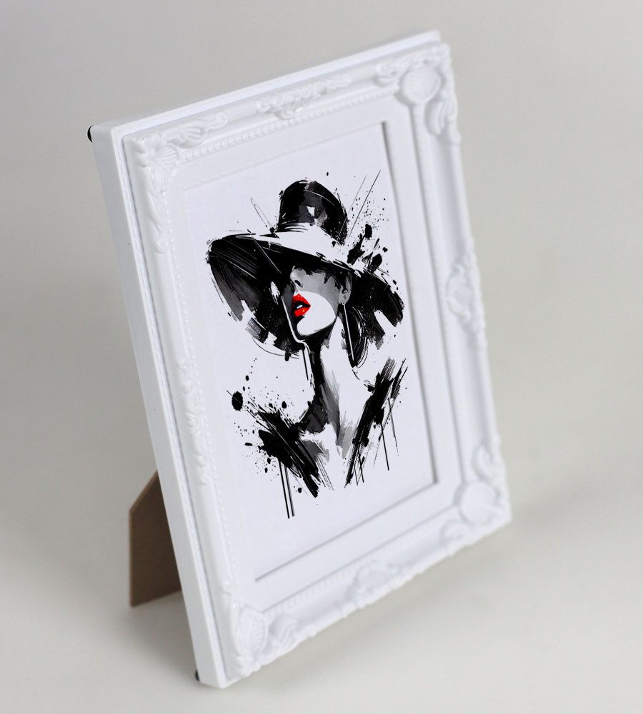 IDEAL TREND Bilderrahmen Vintage Bilderrahmen Barock Kunststoff Weiß Echtgl günstig online kaufen