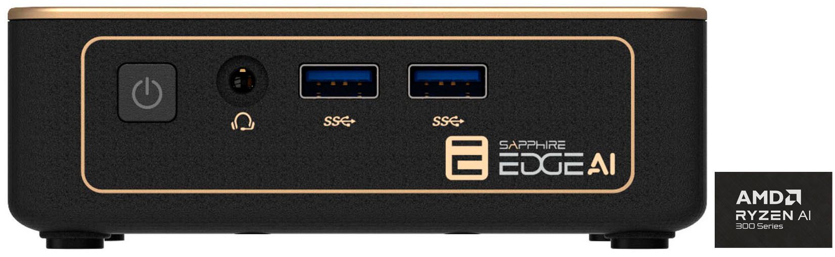 Sapphire EDGE AI 370 Barebone-PC (AMD 370, Radeon 890M, Luftkuhlung)