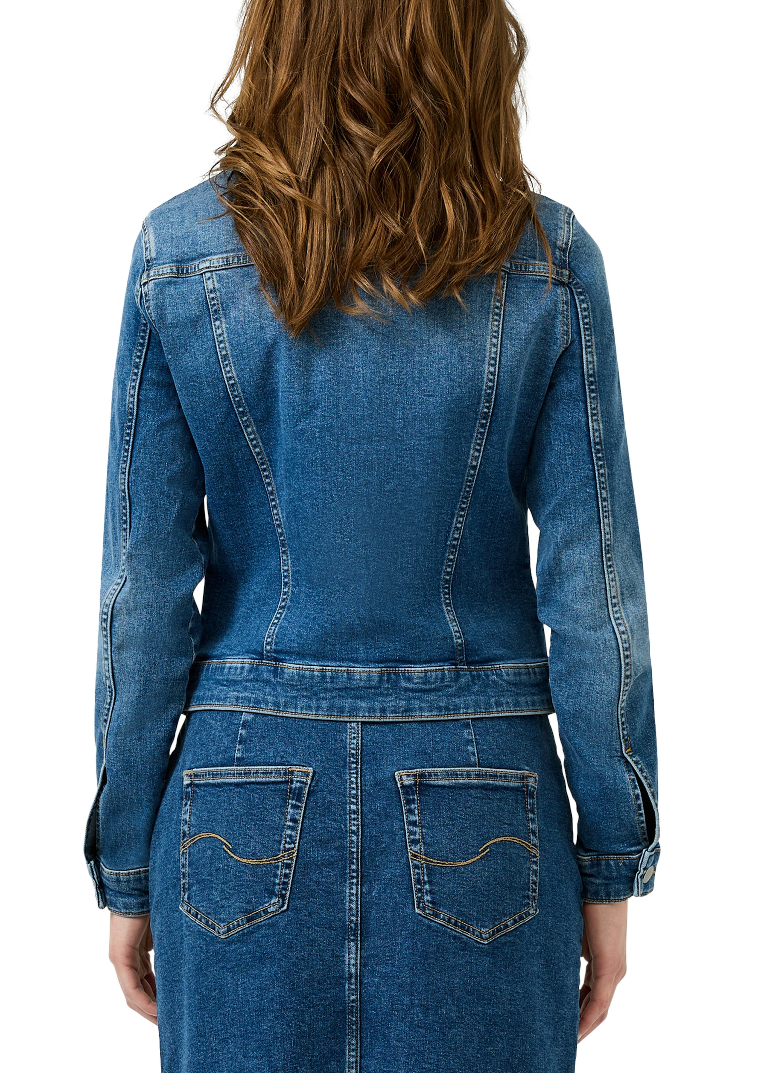 QS Jackenblazer mit Knopfleiste und Stretch günstig online kaufen