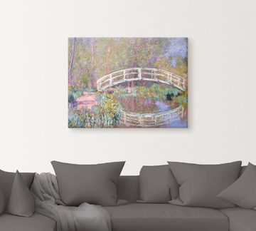Artland Leinwandbild Brücke in Monets Garten, Gewässer (1 St), auf Keilrahmen gespannt
