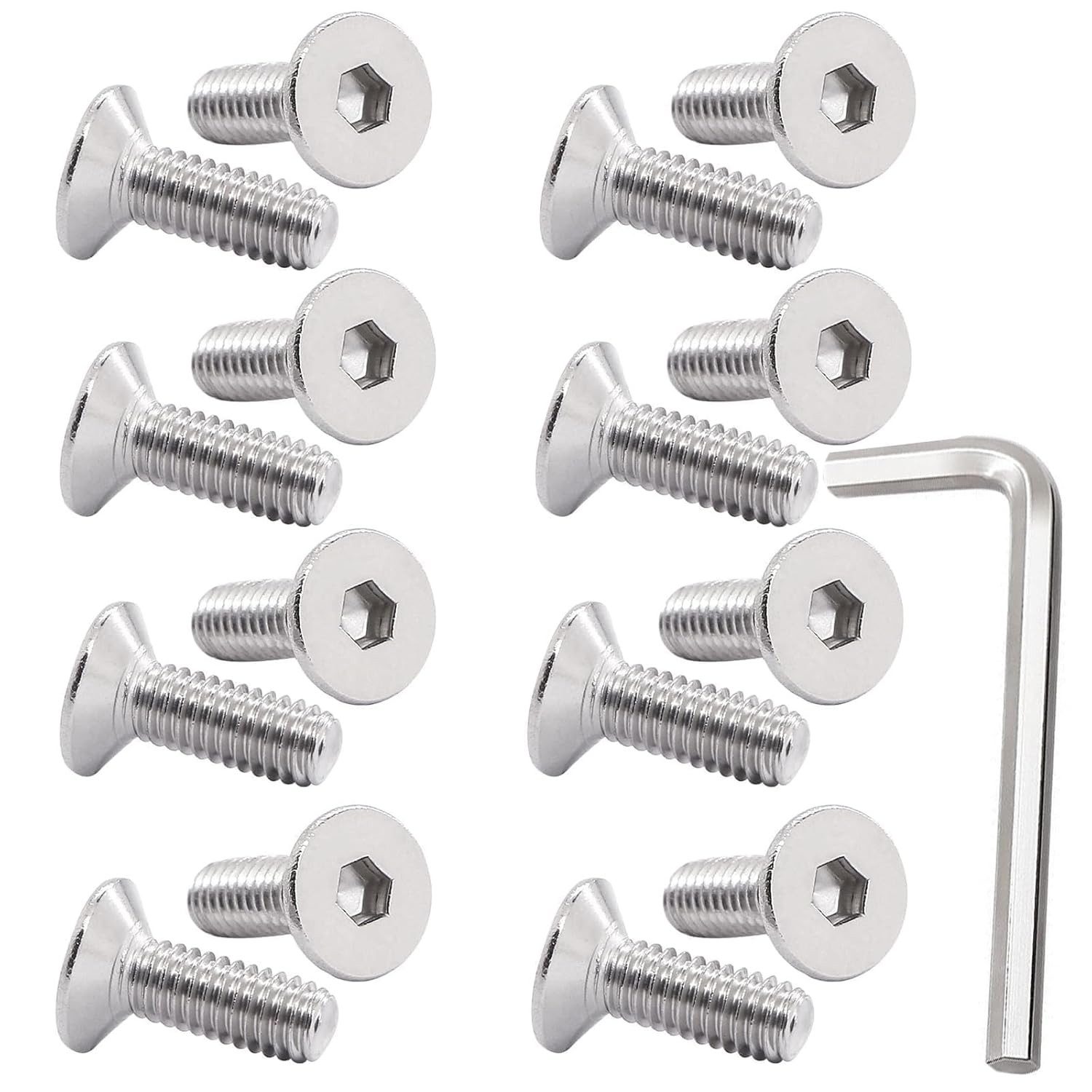 Gewindeschraube 20er-Pack M6 x 20 mm Senkkopfschrauben aus Edelstahl