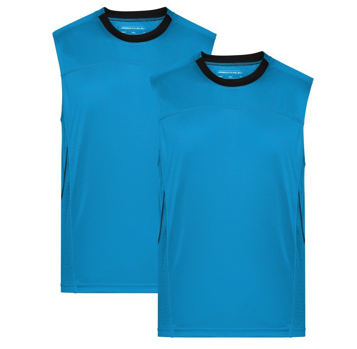 James & Nicholson Lauftop Doppelpack Sportliches Herren Lauf Top aus Funktionspolyester JN470 (Doppelpack, 2er-Pack) Feuchtigkeitsregulierendes Material