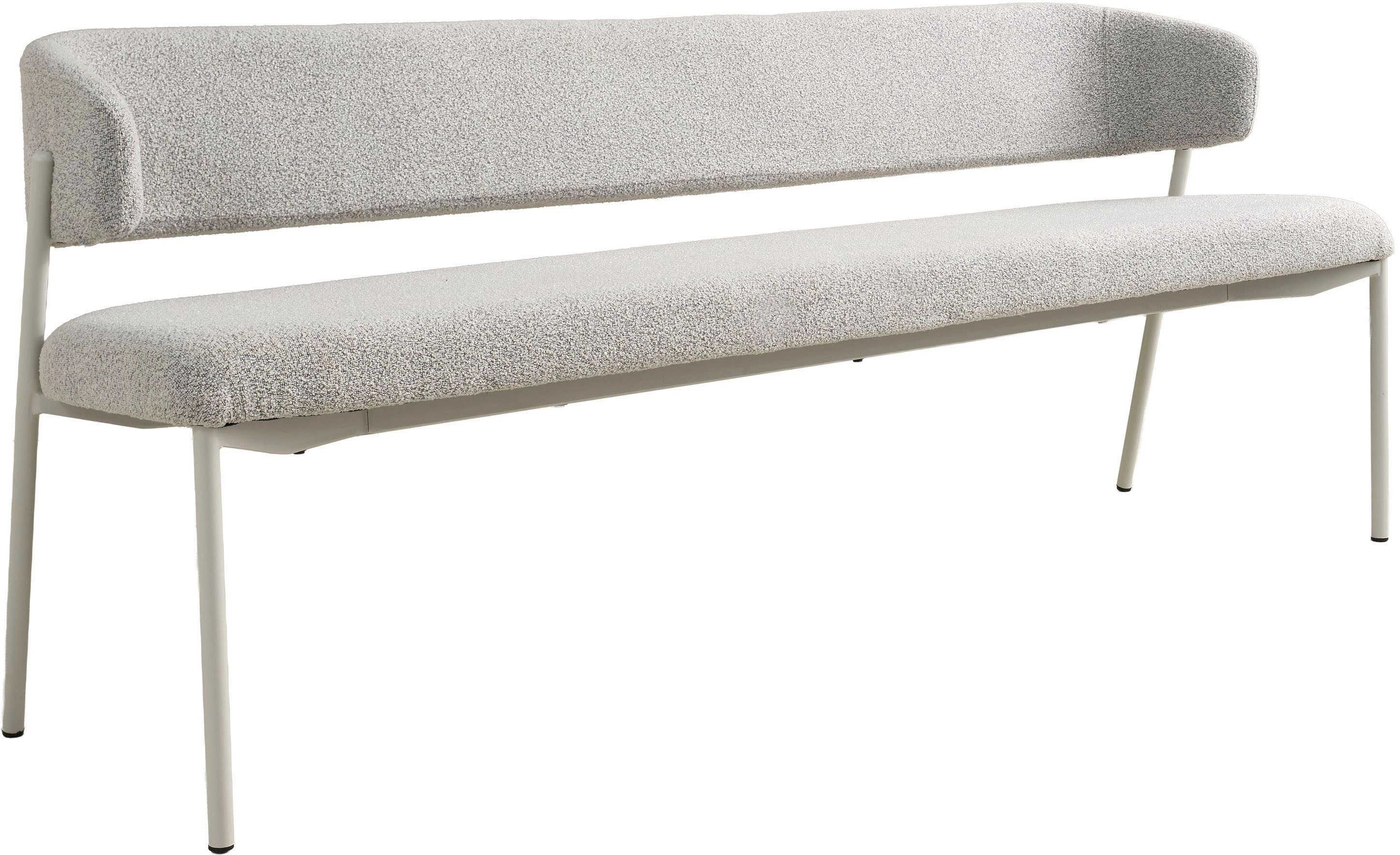 SCHÖNER WOHNEN-Kollektion Sitzbank OSLO, 160 cm oder 200 cm (1-St), Bezug Bouclé, Untergestell Metall pulverbeschichtet