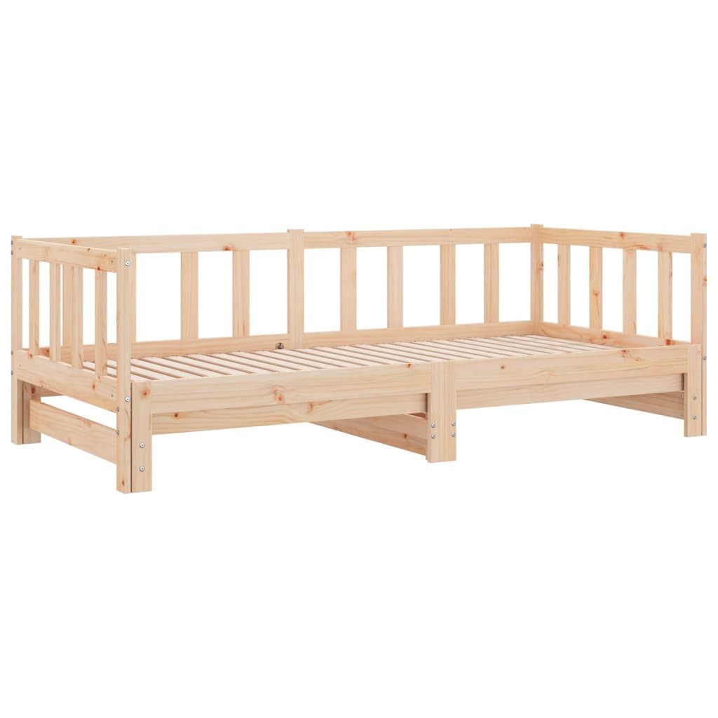 vidaXL Bett Tagesbett Ausziehbar 2x(80x200) cm Massivholz Kiefer