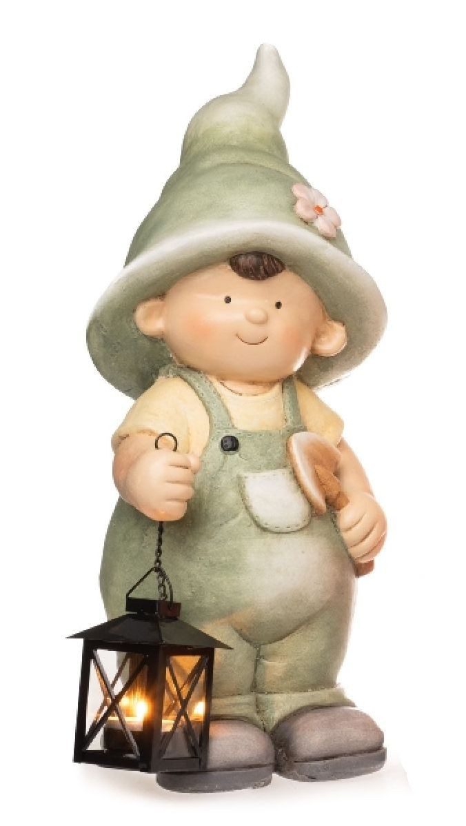 Dekofigur Gartenkinder Keramik 42,5 cm – Junge oder Mädchen – Frühlingsdeko