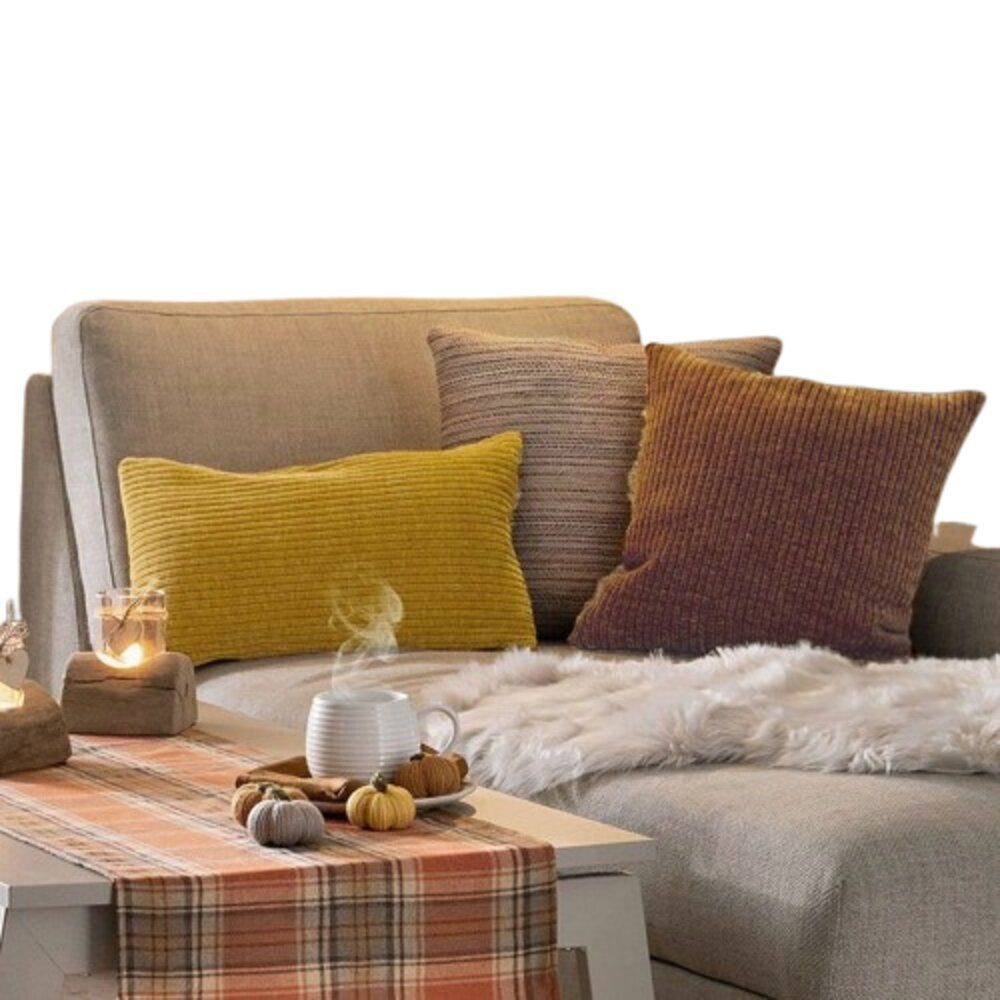 Home-trends24.de Подушкиhülle Cord Braun Mais Farben Подушкиhülle Подушкиbezug Подушки 2er Set, (2 Stück)