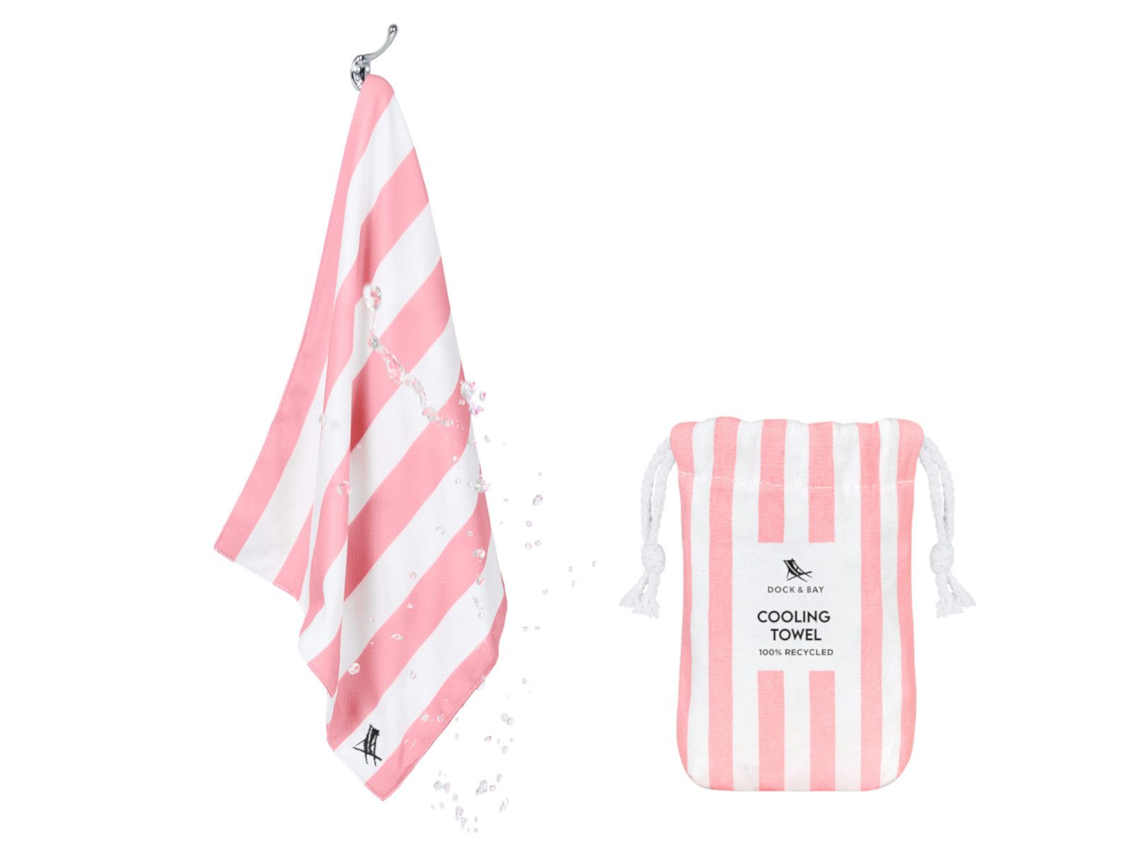 Dock & Bay LTD c/o Handtücher Handtuch kühlend Malibu Pink 69x33cm, Polyester (COOL-CAB-LTPNK-R)