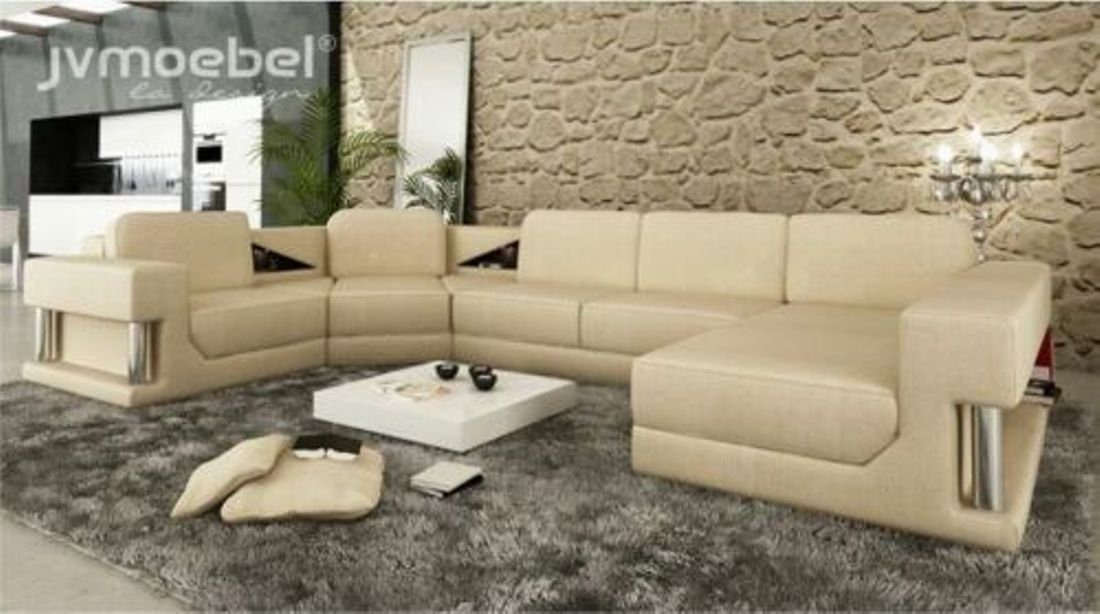 JVmoebel Ecksofa Ecksofa Sitz Polster Wohnlandschaft, in Europe U Form Sofas Couchen Made Stoff Couch