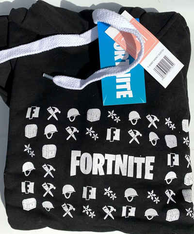 Fortnite Hoodie FORTNITE Hoodie Sweatshirt mit Kapuze hellgrau meliert Icons Epic Games Erwachsene + Jugendliche Größen