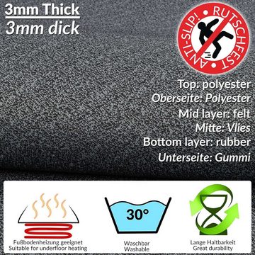 Küchenläufer Teppichläufer Küchenläufer Läufer Textil TAMARA Premium Robust Wasse, ANRO, Rechteckig, Höhe: 3 mm, Rattanoptik