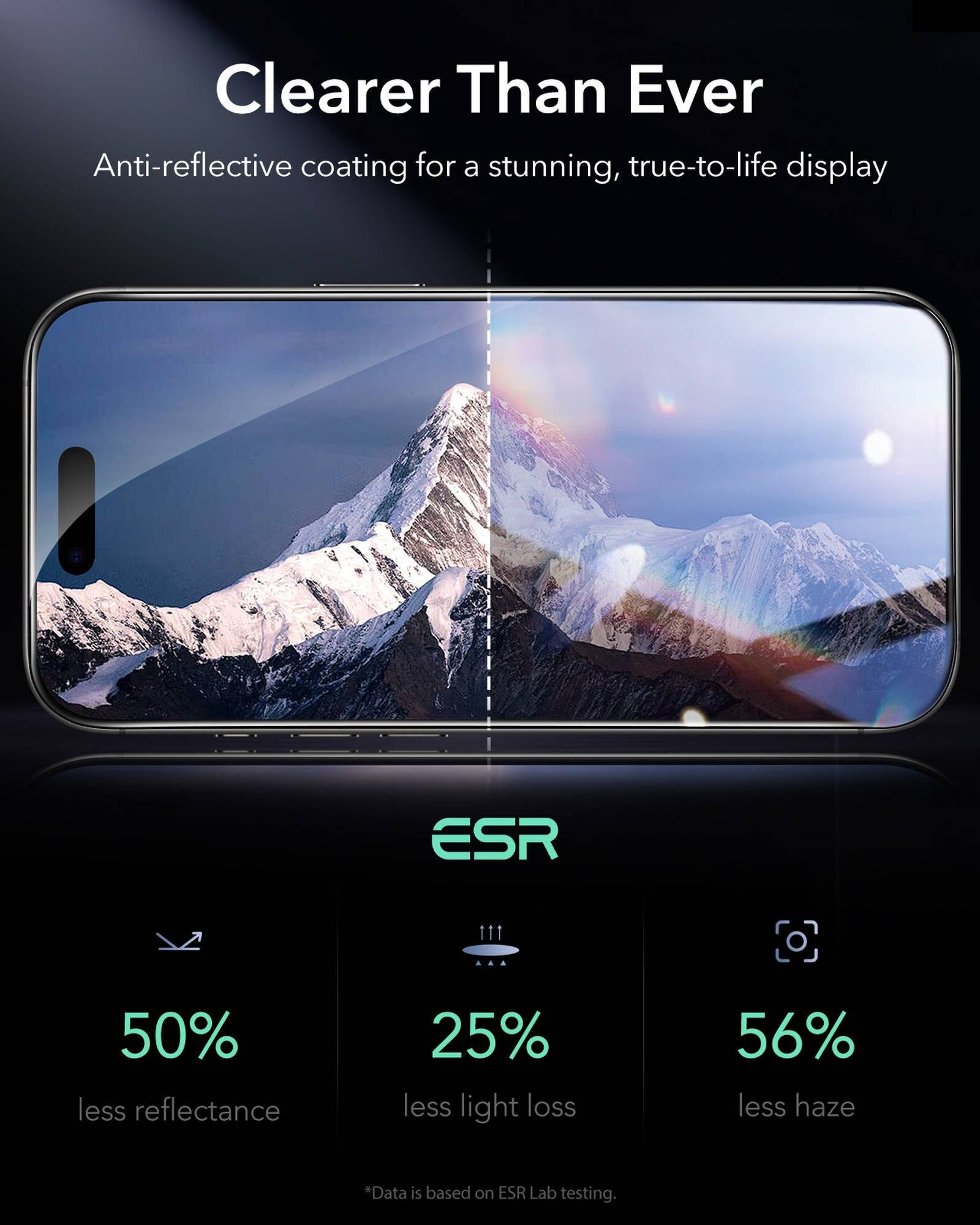 ESR Displayschutzglas Armorite Displayschutz für iPhone 17 Pro, UltraFit Aufbringhilfe, Lautsprecherabschirmung, gehärtetes Glas – Bild 5 von 5