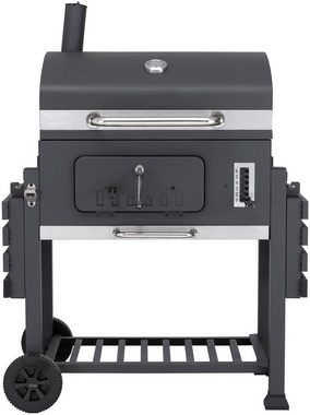 Tepro Holzkohlegrill Grillwagen Toronto XXL, BxTxH: 152x73x137cm, mit 2 Grillrosten und Pizzastein Vorrichtung