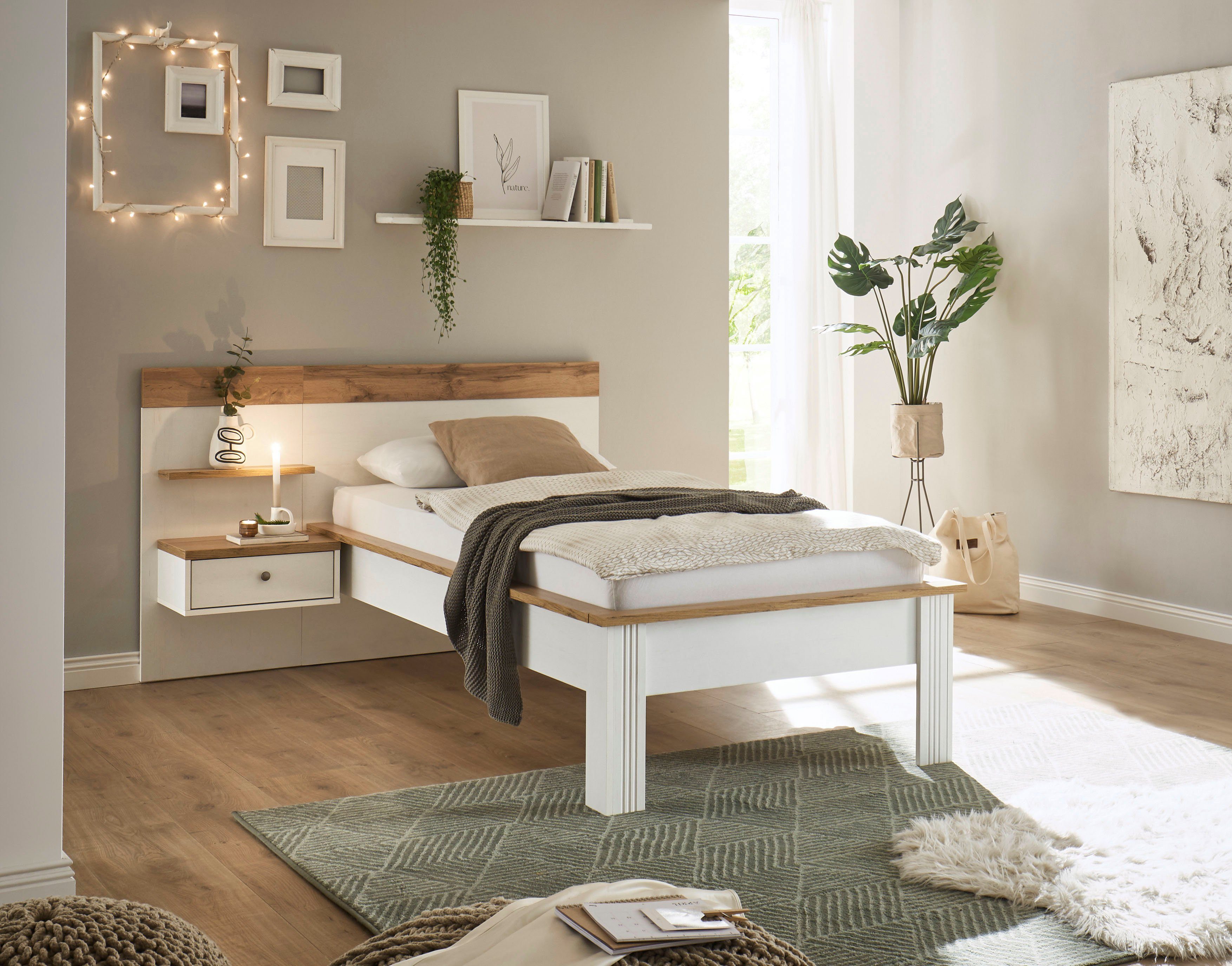OTTO home Schlafzimmer-Set Westminster, Bett Breite Liegefläche 90 oder 140cm und 1 Wandpaneel