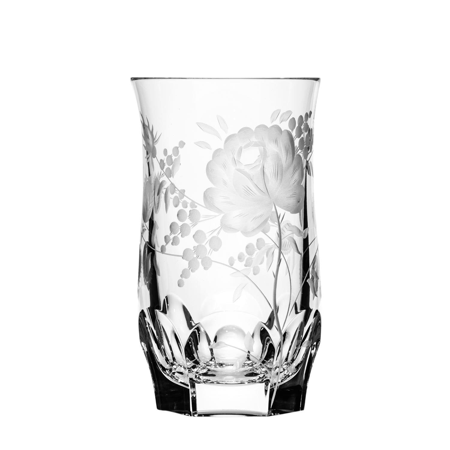 ARNSTADT KRISTALL Longdrinkglas Primerose clear (12,7 cm) - Kristallglas mundgeblasen · handgeschliffe, Kristallglas