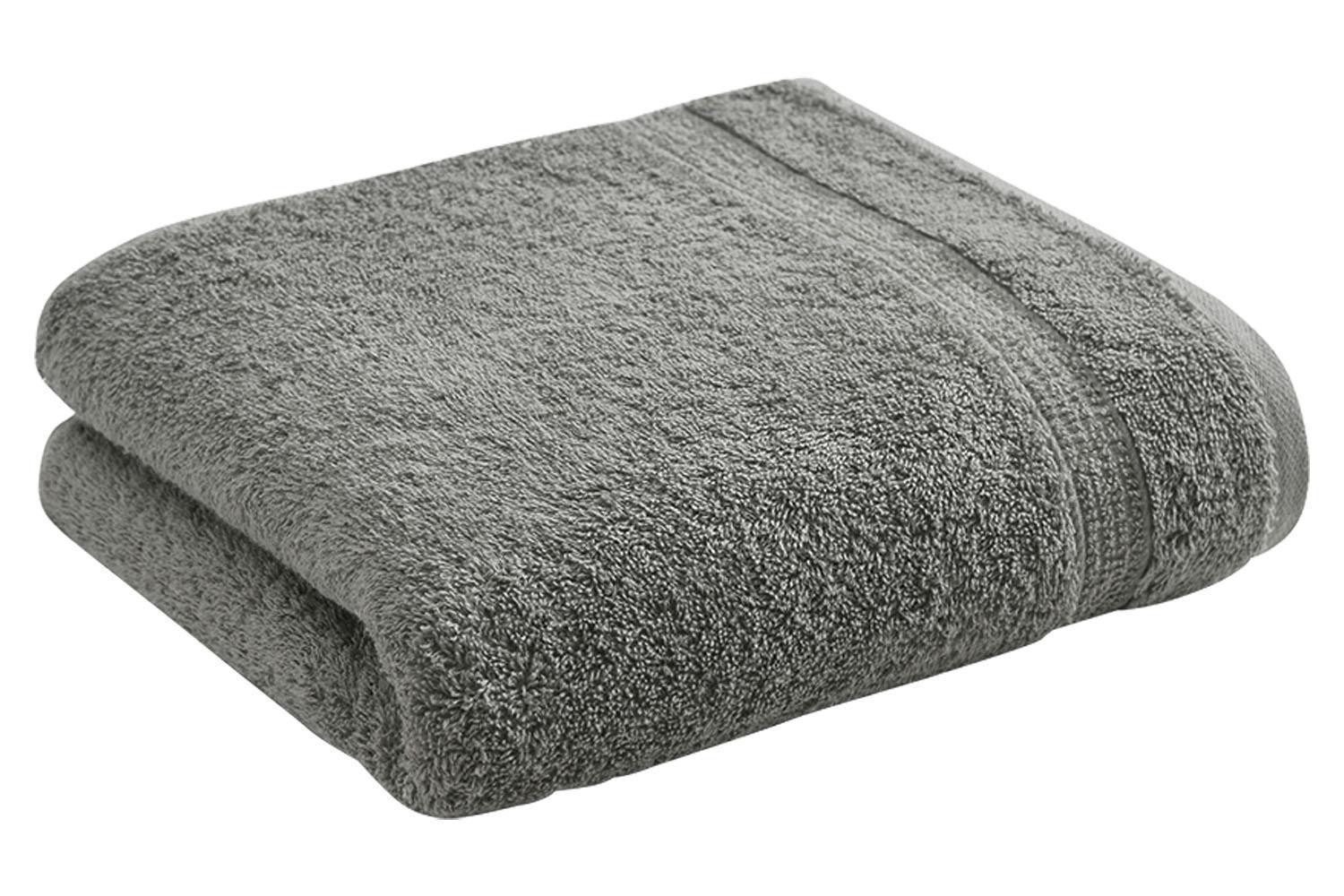 MONDO Handtuch FERI, B 50 cm, L 100 cm, Grau, (1-St), 100 % Baumwolle