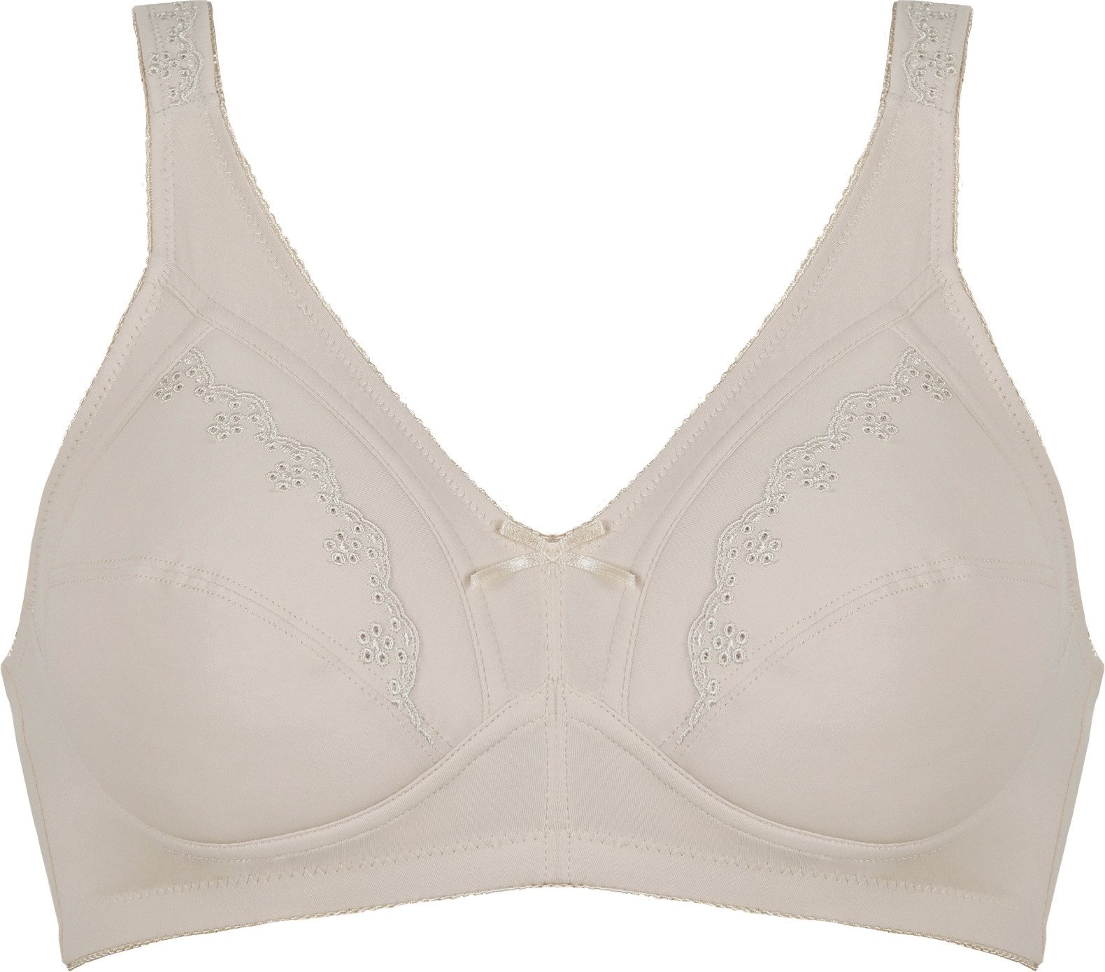 Naturana Bügelloser BH Soft Cup feminin, bequem, elastisch, breite Träger, ohne Bügel