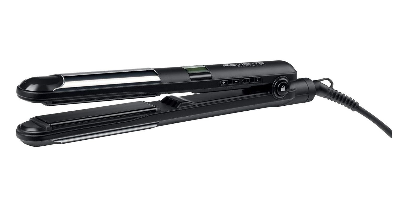 Rowenta Glätteisen 2‑in‑1 Haarglätter – Glätten & Locken, Ionen, Keramikplatten, Schnellaufheizend, schmale Platten, LC-Display, federnd, ergonomisch