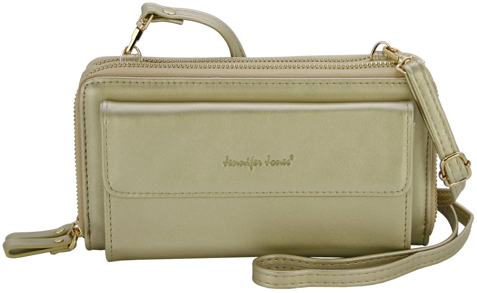 J JONES JENNIFER JONES Schultertasche - Umhängetasche 2in1 Geldbörse & Handytasche bis 7 Zoll