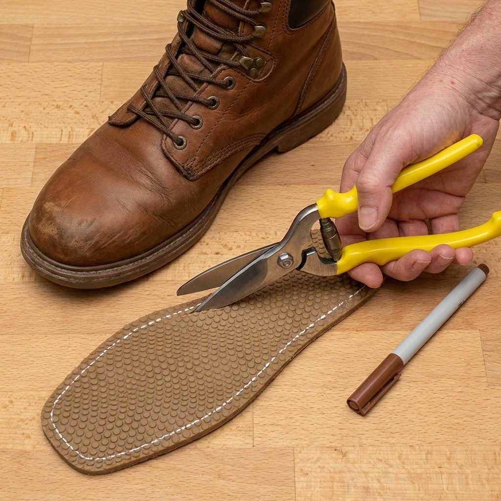 Langlauf Schuhbedarf Einlegesohlen Langlauf® Premium Zellkautschuk Langsohle Sohle "Croco caramel" 4mm