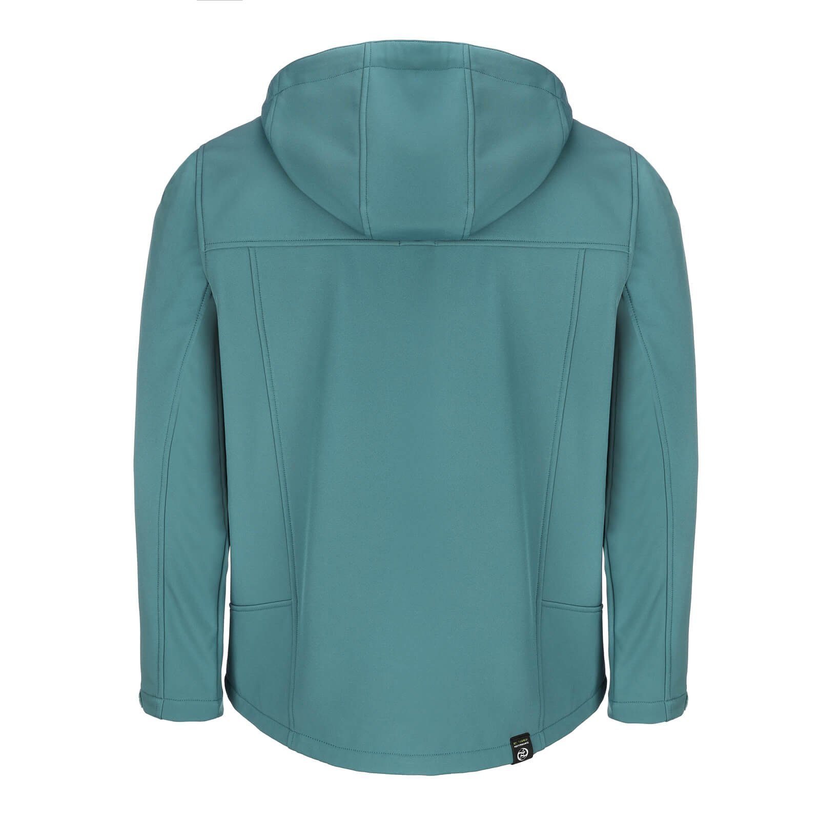 Dry Fashion Softshelljacke Herren Outdoor-Jacke Flensburg - Jacke Softshell Fleece-Innenfutter Atmungsaktiv, 2-Wege-Reißverschluss, Kapuze abnehmbar, Bundzug