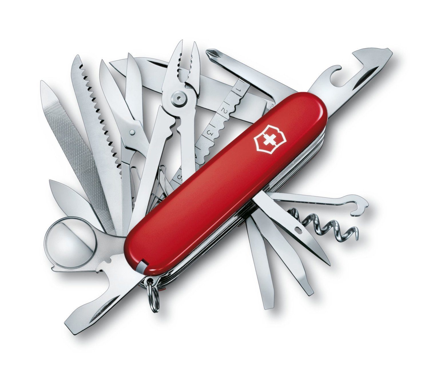 Taschenmesser Swiss Champ Offiziersmesser 1.6795 33 Funktionen rot