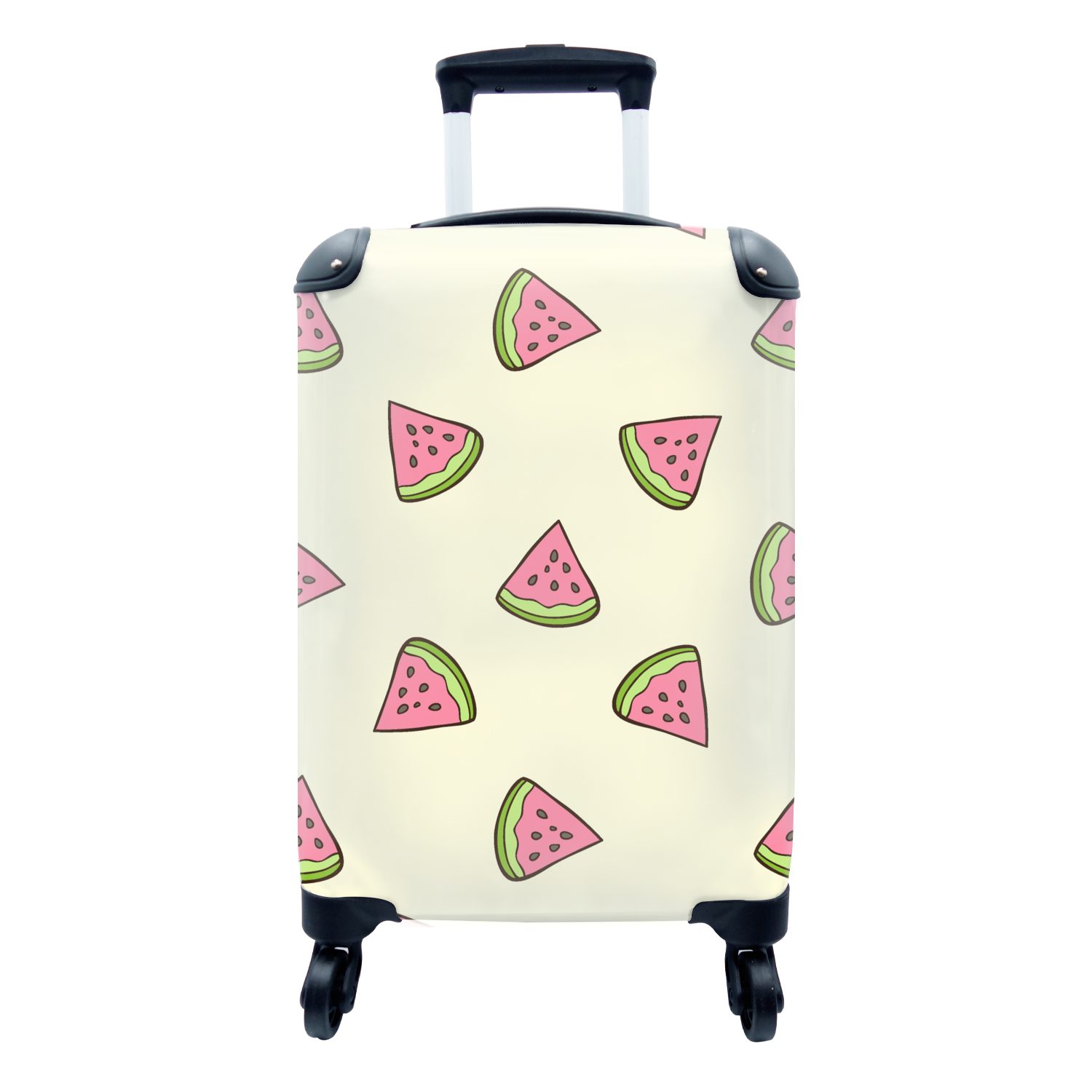 MuchoWow Handgepäckkoffer Design - Muster Reisekoffer Handgepäck mit Ferien, Wassermelone, Reisetasche rollen, Rollen, Trolley, - für 4