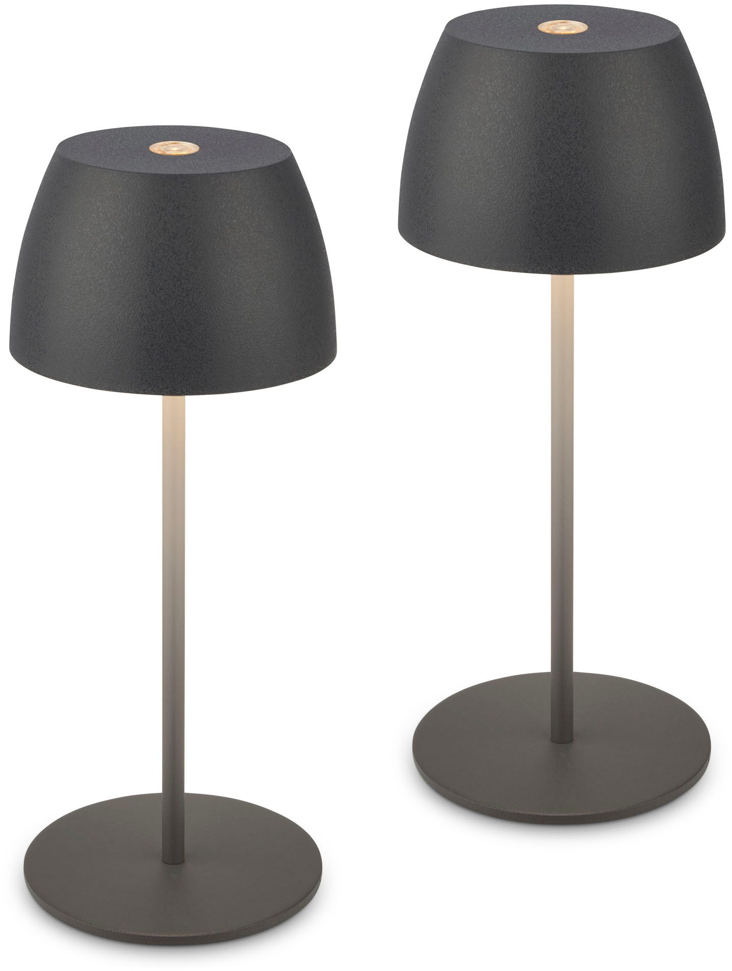 Briloner Leuchten Tischleuchte 2er Set LED Tischlampe kabellos, weiß, 2er S günstig online kaufen