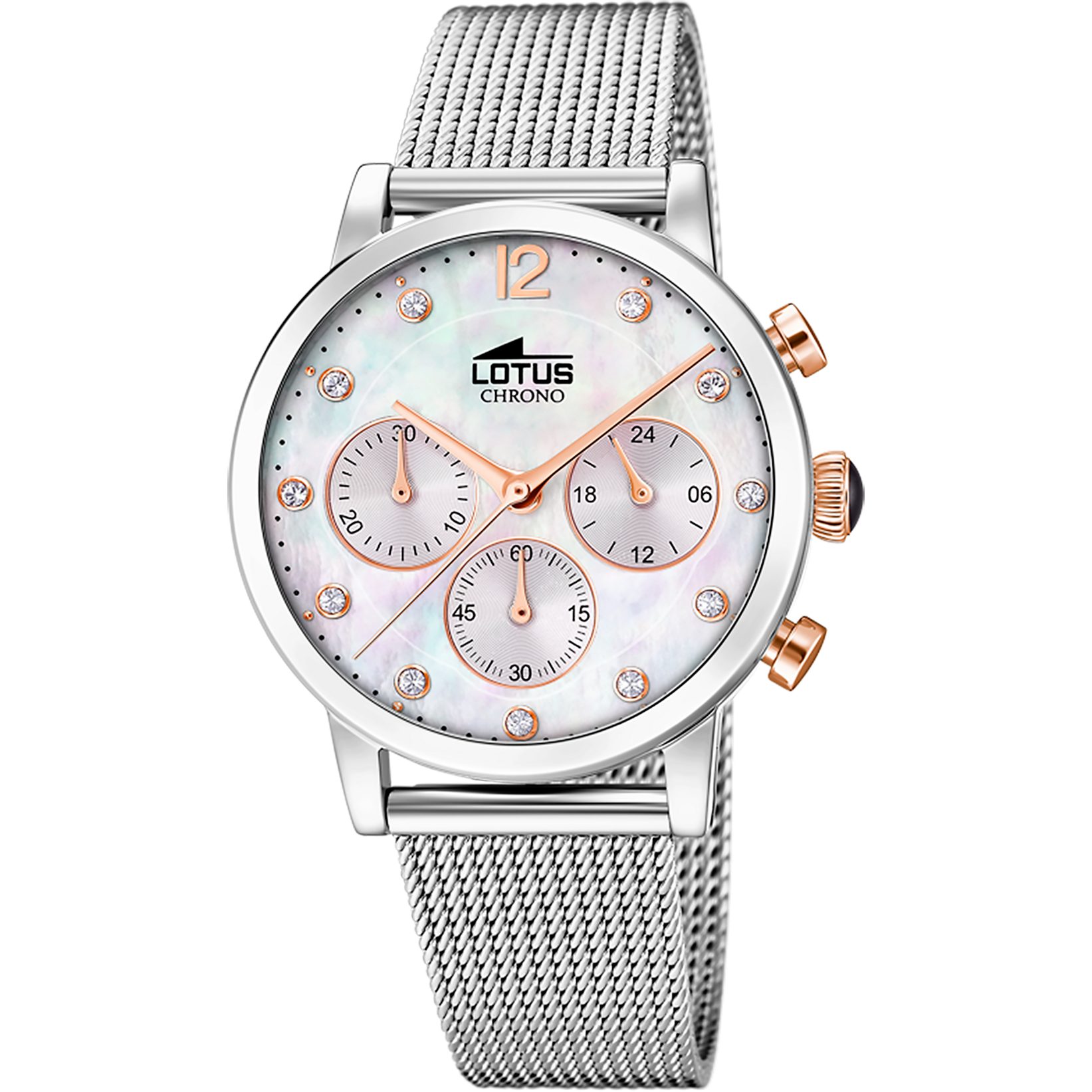Lotus Chronograph Trendy 18676_1, Quarzuhr, Armbanduhr, Damenuhr, Edelstahlarmband, analog