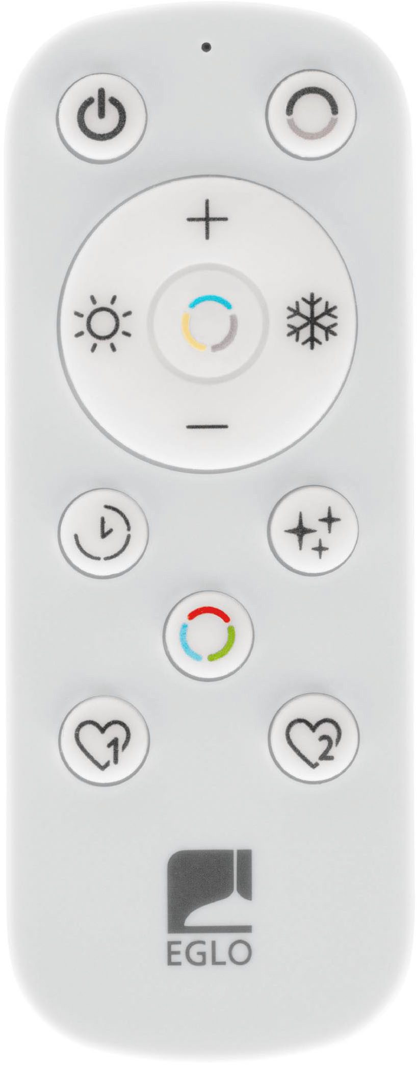 EGLO Deckenleuchte Balazote Deckenlampe rund aus Metall und Konststoff Lampe Bürolampe, CCT - über Fernbedienung, Dimmfunktion, Farbsteuerung, Farbwechsel, dimmbar über Fernbedienung, mehrere Helligkeitsstufen, LED fest integriert, Kaltweiß, Neutralweiß, Warmweiß, Wand-/Deckenleuchte - H5 x Ø38 cm - schwarz - 1X20,5W;9X0,9W inkl.