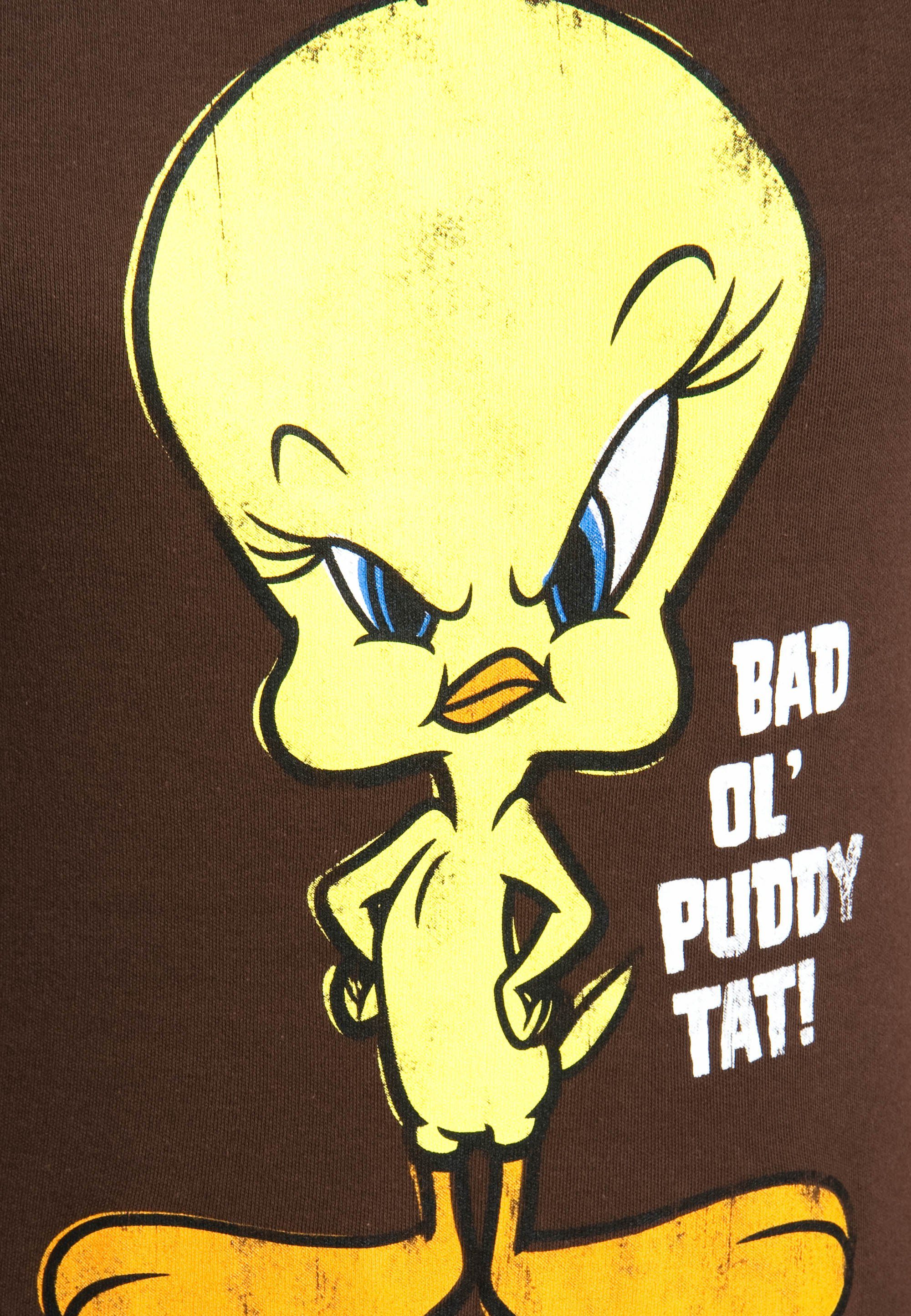 LOGOSHIRT T-Shirt Looney – mit lizenzierten Tweety Originaldesign Tunes