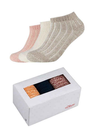 s.Oliver Sneakersocken Sneakersockenbox 3er Pack