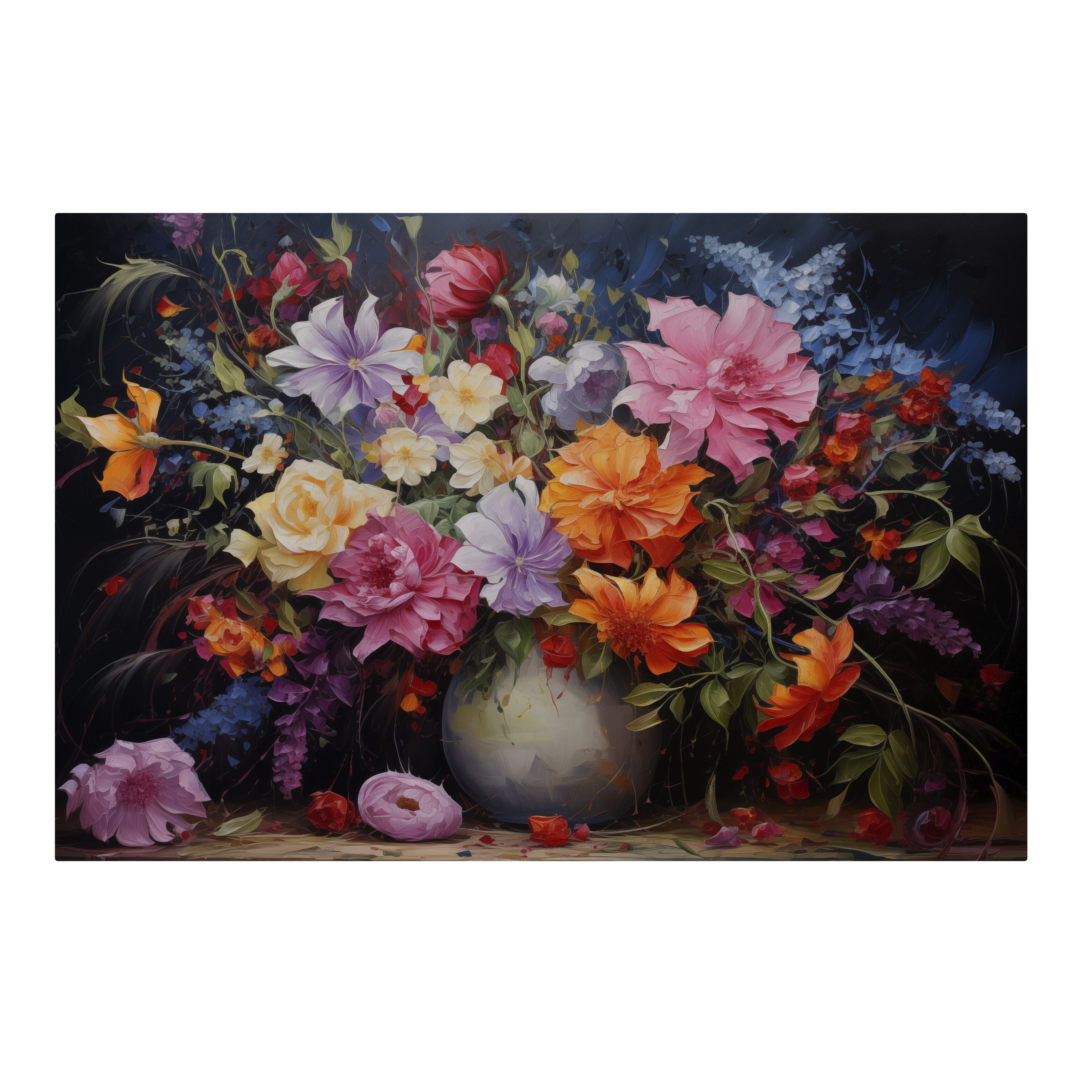 SPACEREBELS Leinwandbild EUPHORIC BOUQUET, Blumen & Pflanzen (1 St), 3 cm Keilrahmen, Baumwollleinwand