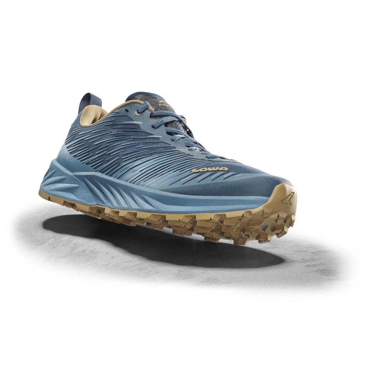 Lowa Amplux (Synthetik, Leichtigkeit) jeansblau/dune Herren Laufschuh günstig online kaufen