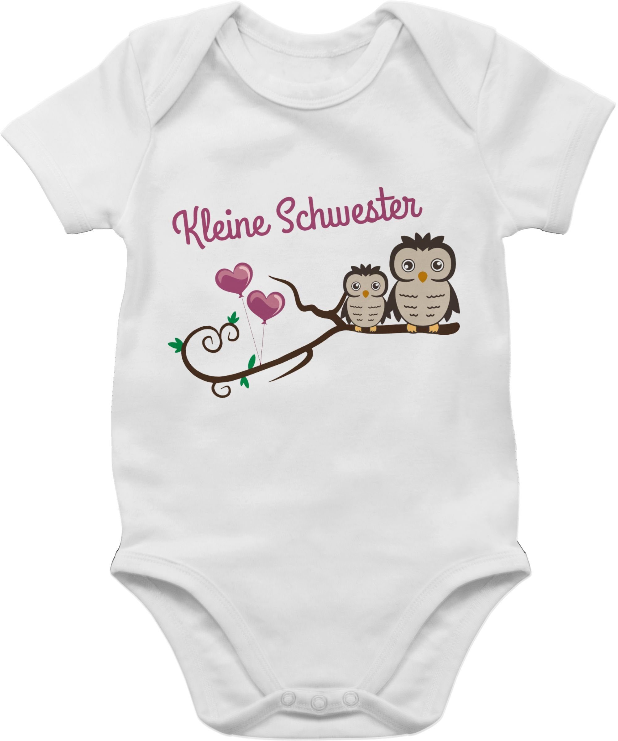 Shirtbody Kleine Schwester süße Eulen