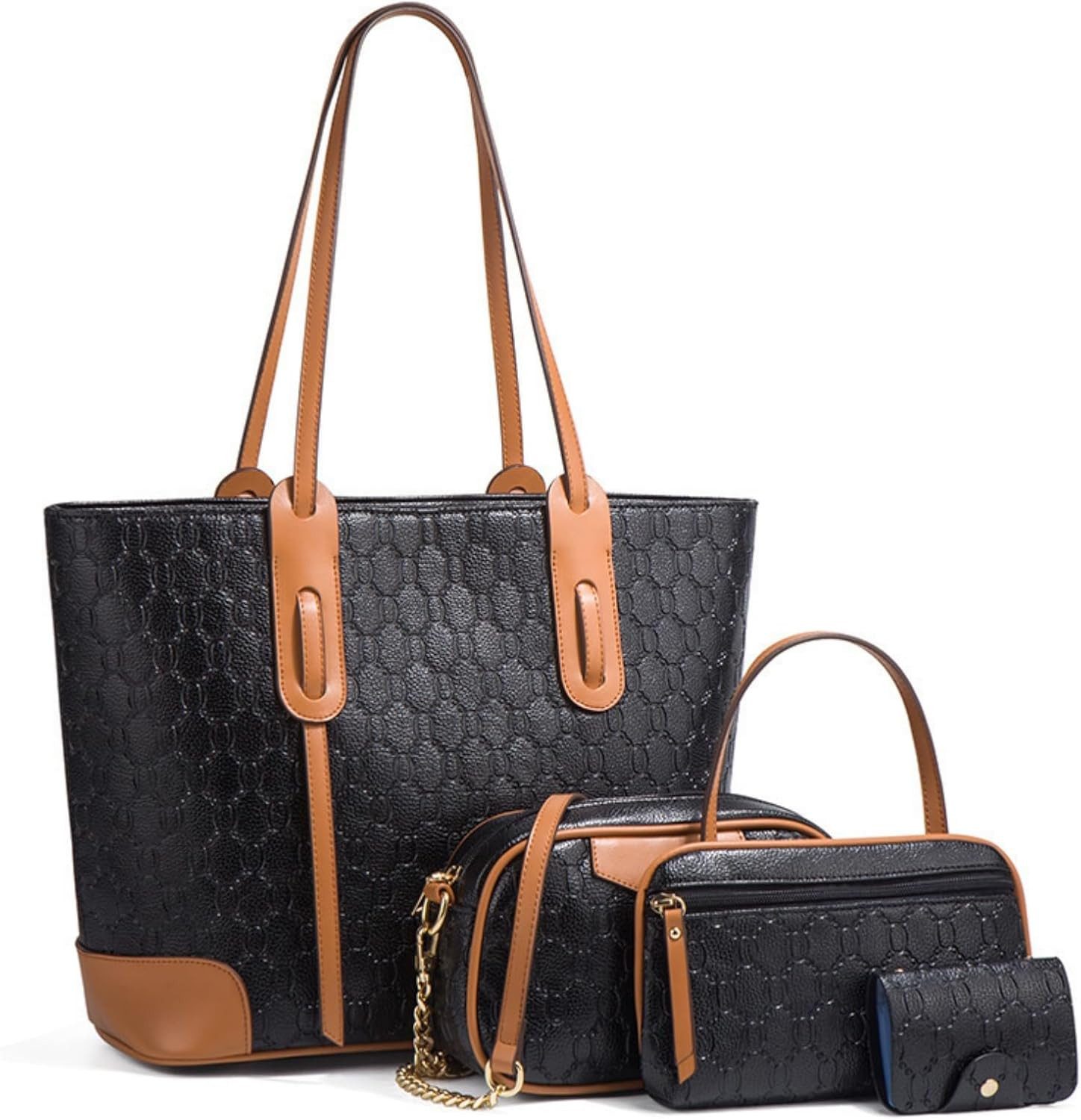 pedete Shopper Handtasche Damen Tote tasche Groß Schultertasche Umhängetasche (4-teiliges Set Büro Schule Einkauf Reise Geschenk, damen taschen handtasche schultertaschen damen), shopper taschen damen