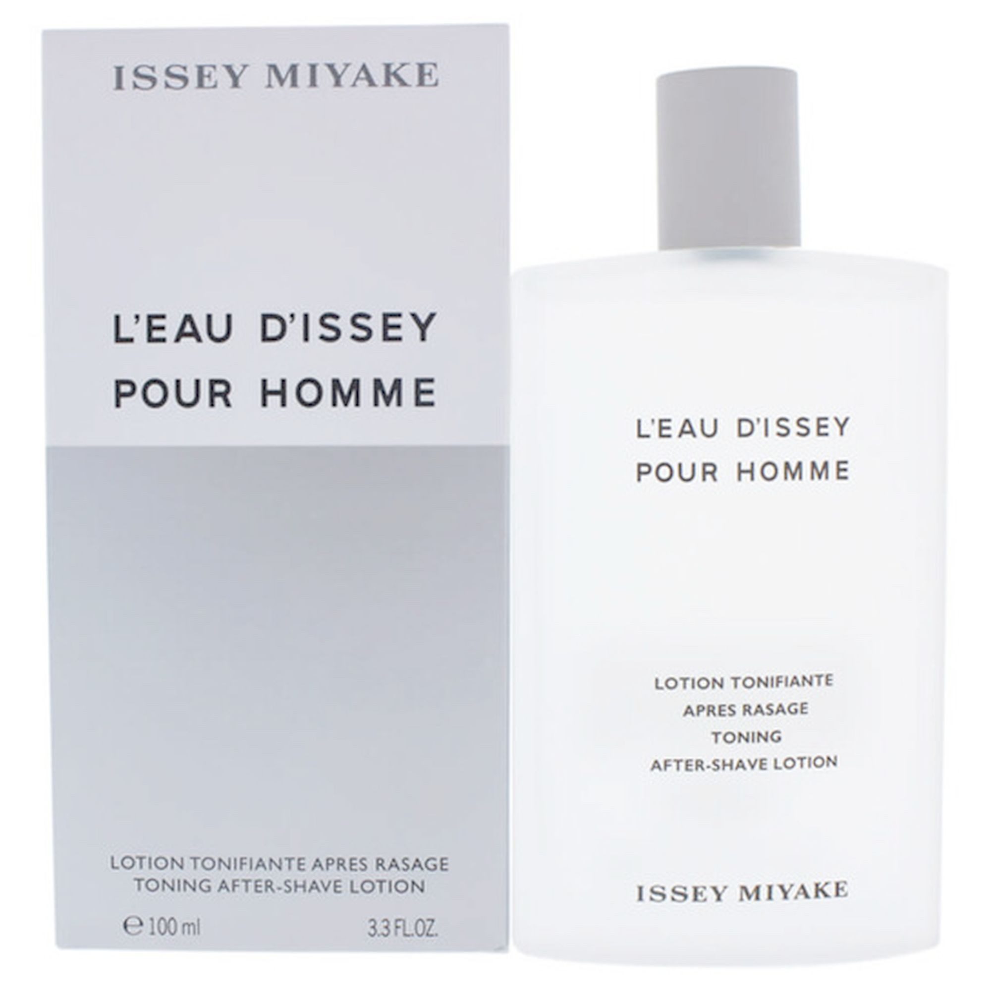 Issey Miyake After Shave Lotion L'Eau d'Issey Pour Homme Herren Toning, Frisch-holziger Duft mit Yuzu, Muskatnuss und Sandelholz