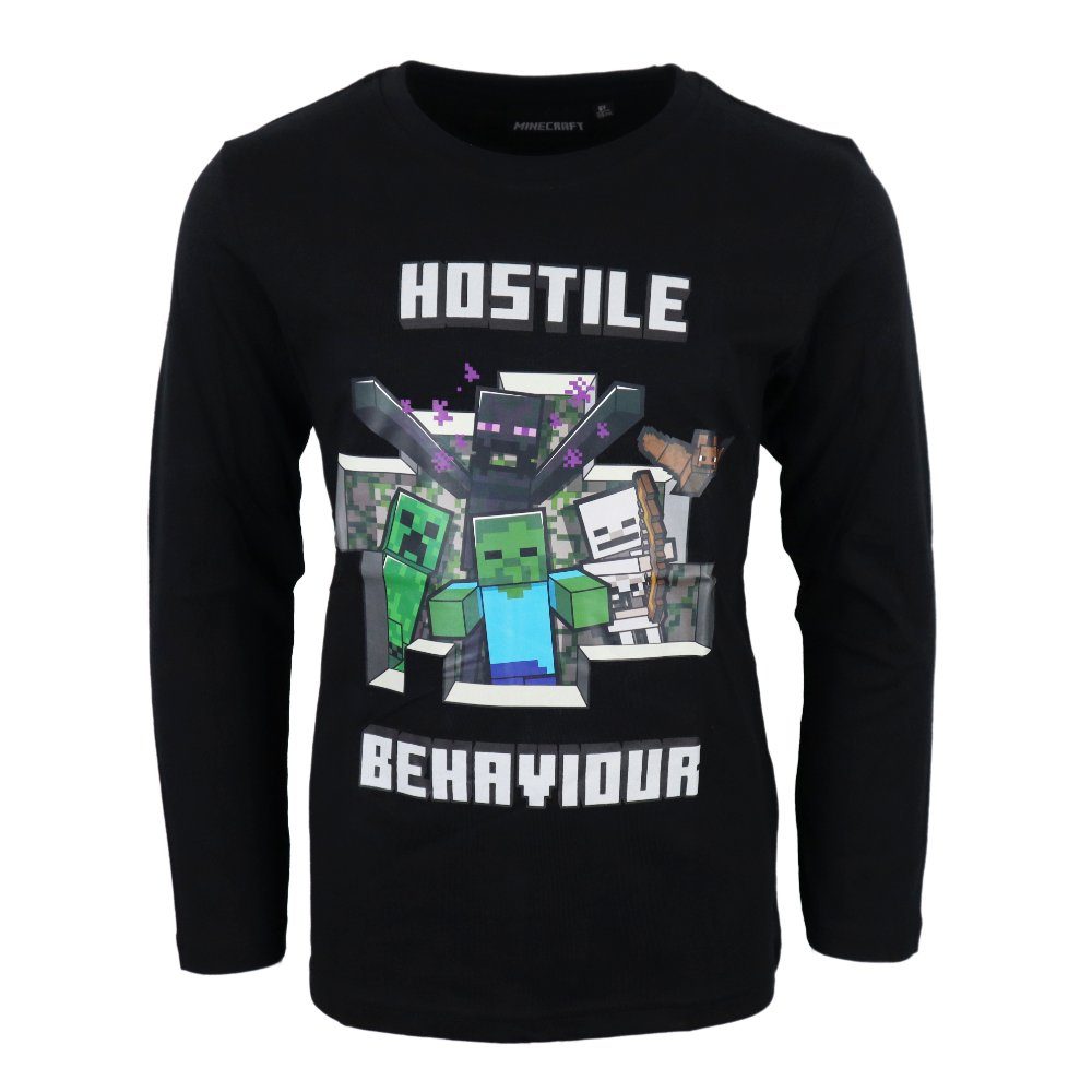 Minecraft Langarmshirt Minecraft Enderman Spieler Gamer günstig online kaufen