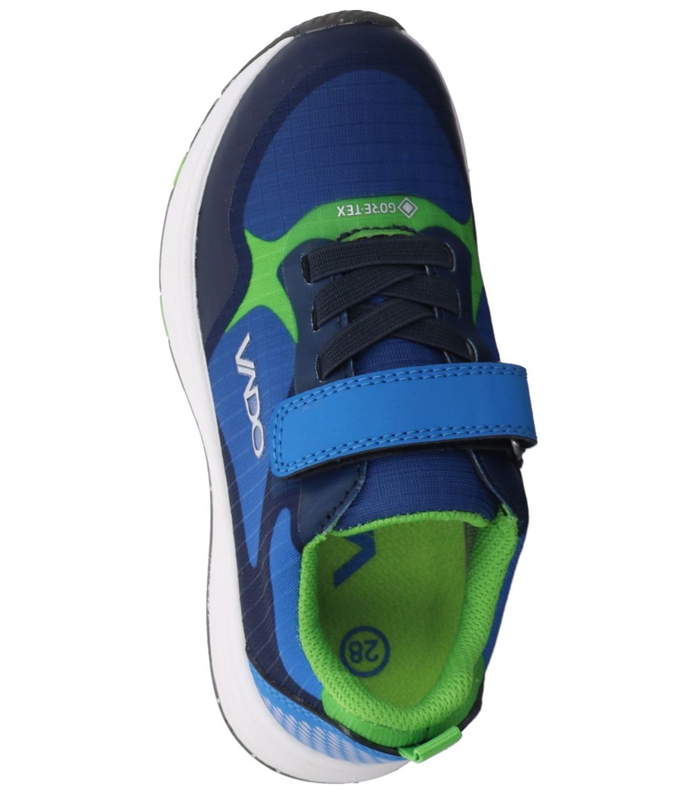 Blau Grün Vado Textil Klettschuh Sneaker