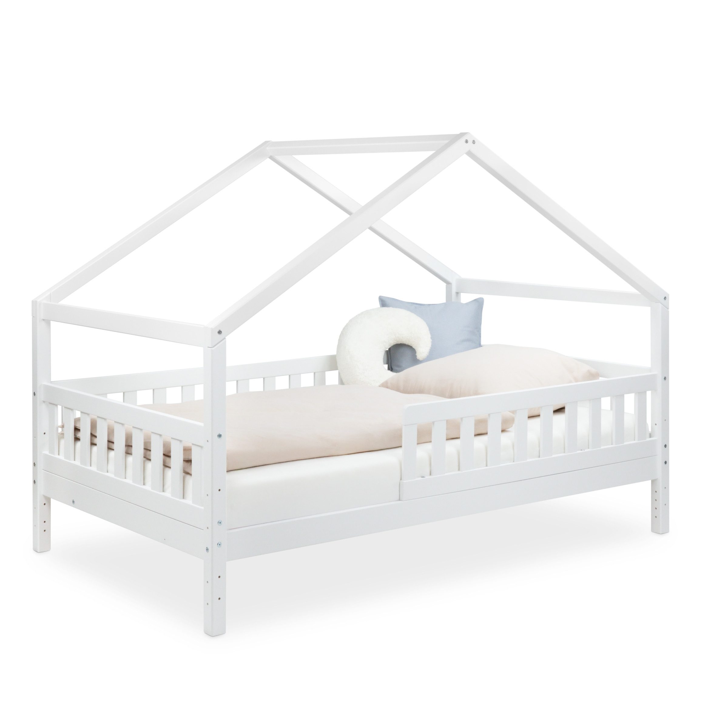 Ehrenkind Hausbett Panorama Hausbett Lille aus massivem Kiefernholz (FSC®-zertifiziert), höhenverstellbar