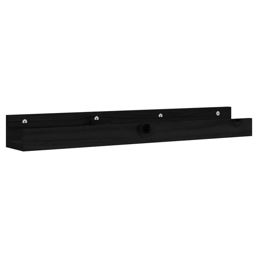 vidaXL Regal Wandregale 2 Stk. Schwarz günstig online kaufen