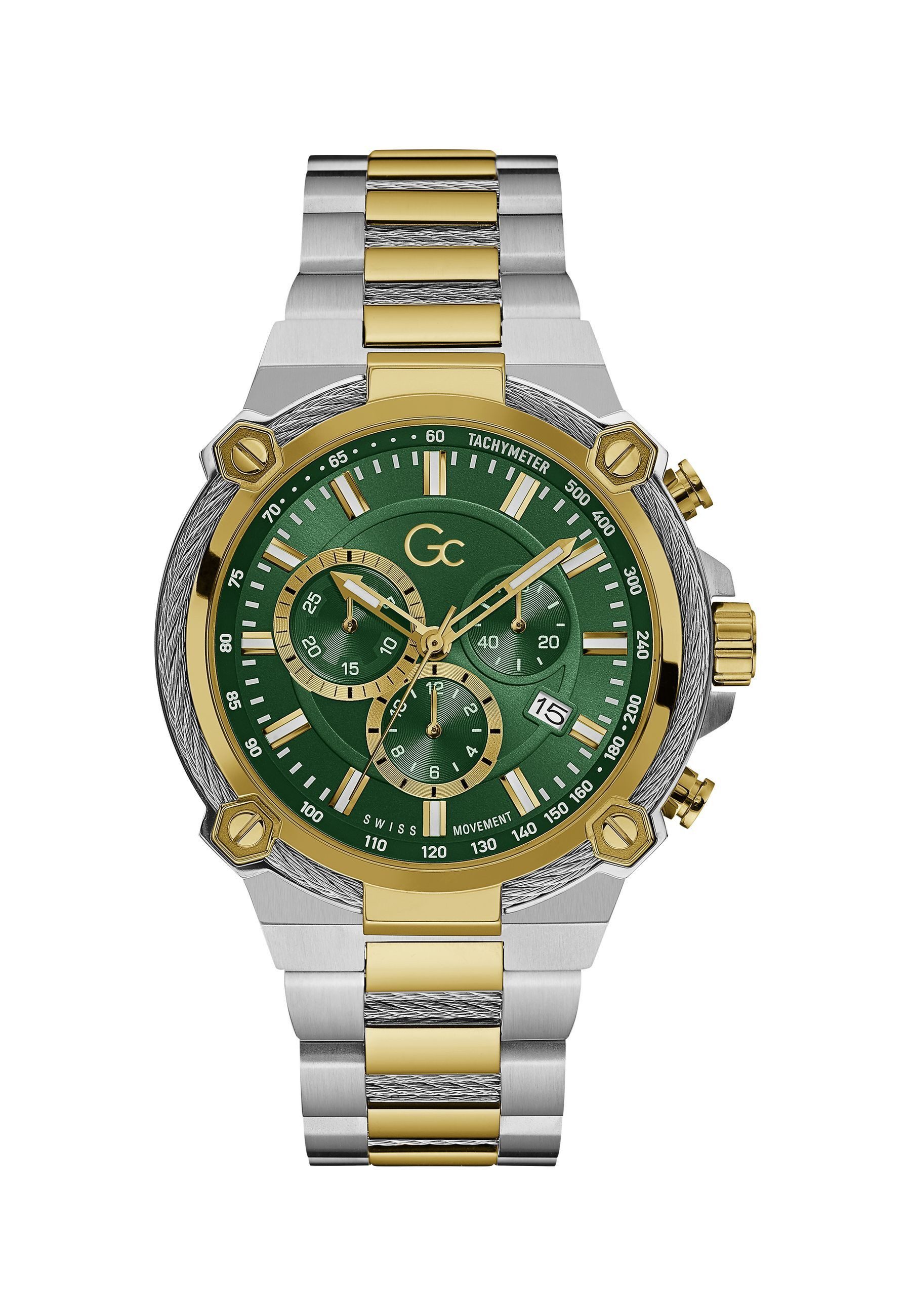 Guess Collection Quarzuhr Gc CableForce, (1-tlg., Not a set – not applicable to this product), Quarz-Chronographenuhr