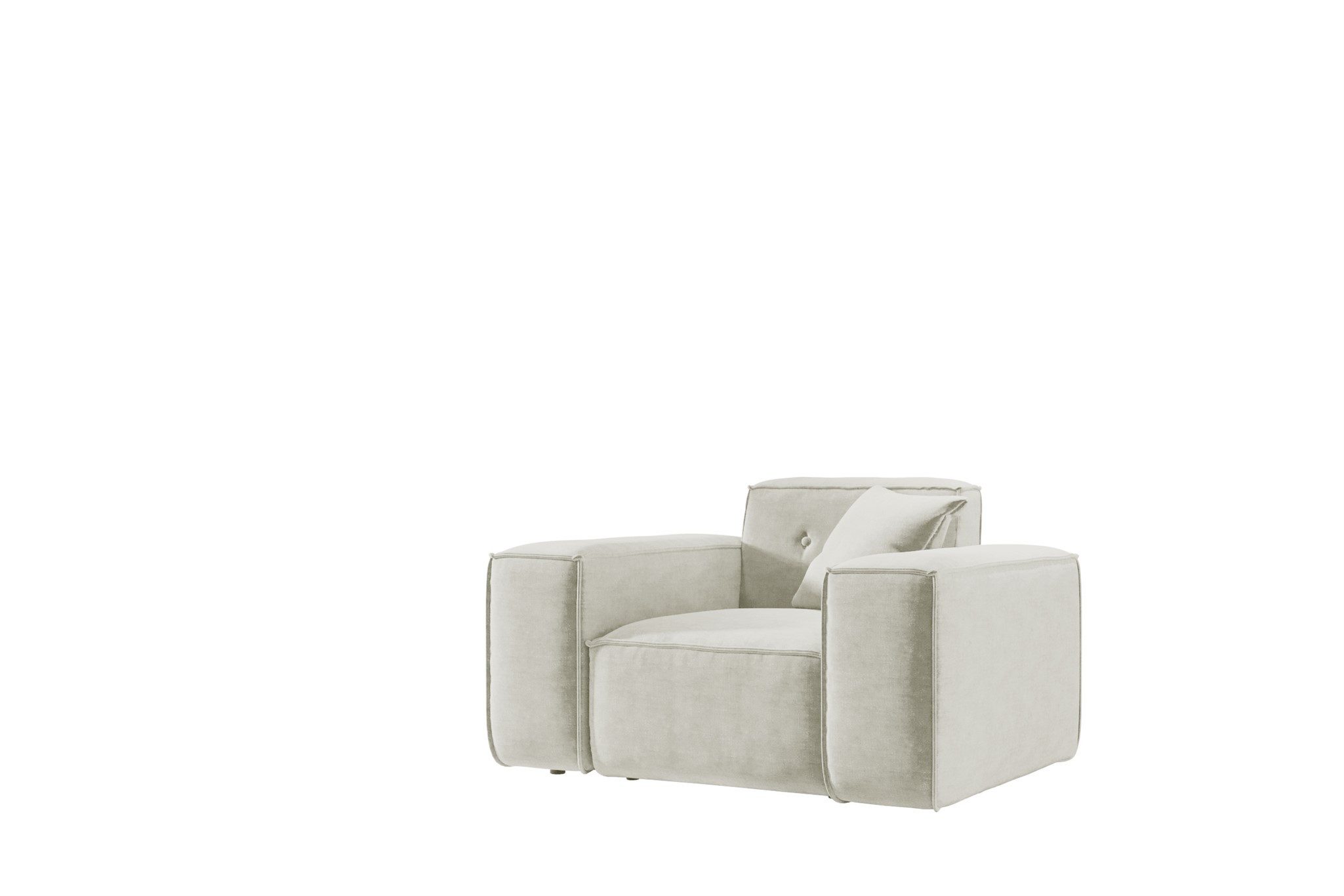 Fun Möbel Sessel Designersessel CESINA in Stoff (inkl. 1 Zierkissen, Auch als 3-2-1 Set erhältlich), Rundumbezug